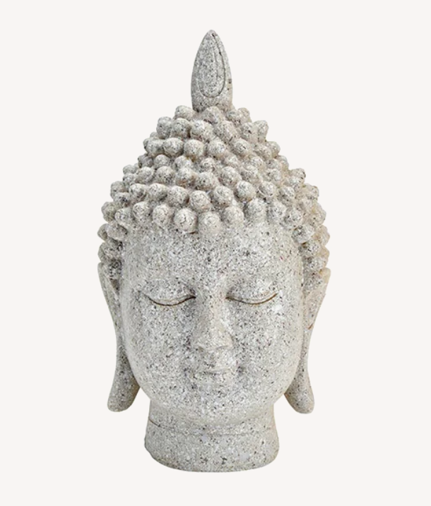 Dekorativní soška hlava Buddhy polyresin 24 cm VÝPRODEJ