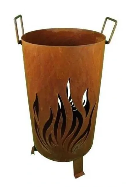 Kovový zahradní krb Plamen rezavý