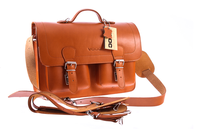 Kožená pánská taška s funkcí batohu VOOC Vintage P24 cognac TOTÁLNÍ VÝPRODEJ