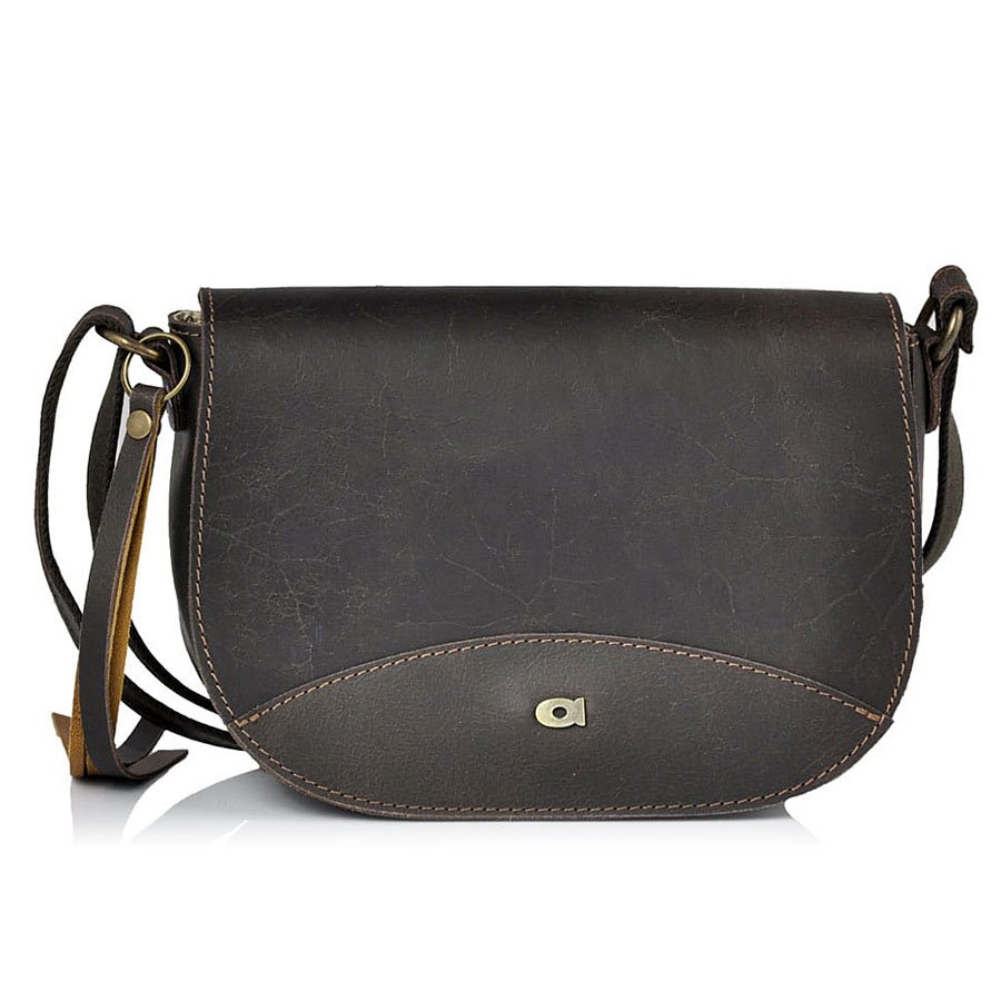 Dámská kožená crossbody kabelka tmavě hnědá Daag Jazzy Wanted 111 TOTÁLNÍ VÝPRODEJ