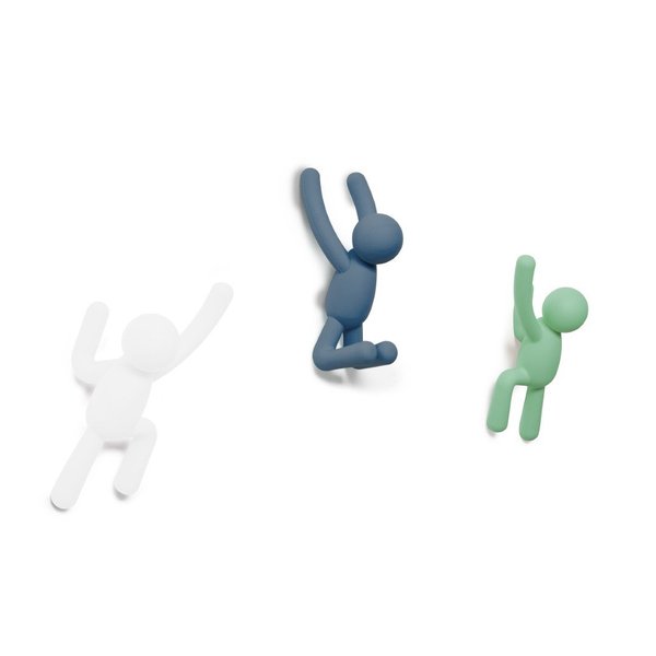Háček BUDDY SET/3ks bílá, tmavě modrá, mintová Umbra VÝPRODEJ