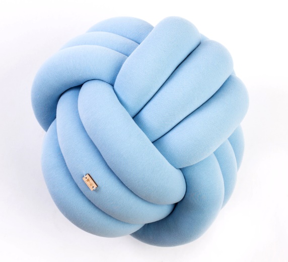 Dekorační polštář/Mini Pouf Ball modrý VÝPRODEJ