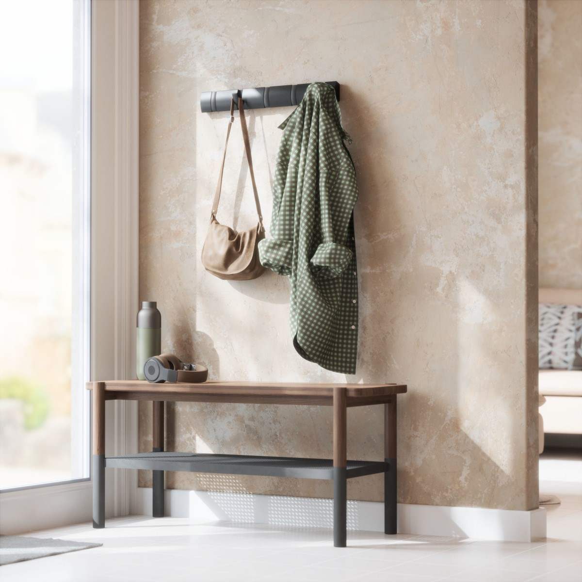 Umbra Věšák na zeď FLIP 5 háčků černý VÝPRODEJ