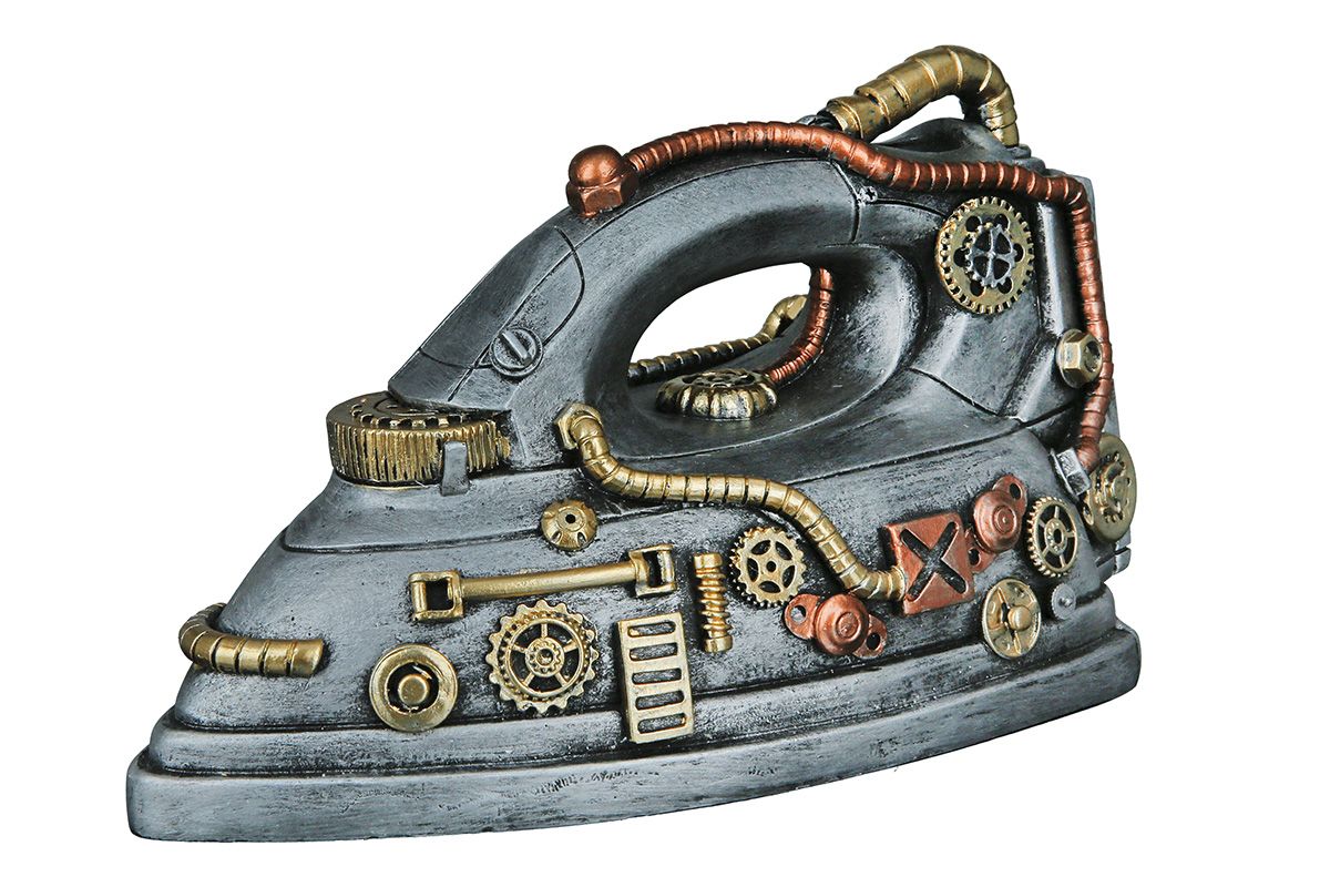 Zarážka na knihy Steampunk Žehlička SET/2ks VÝPRODEJ