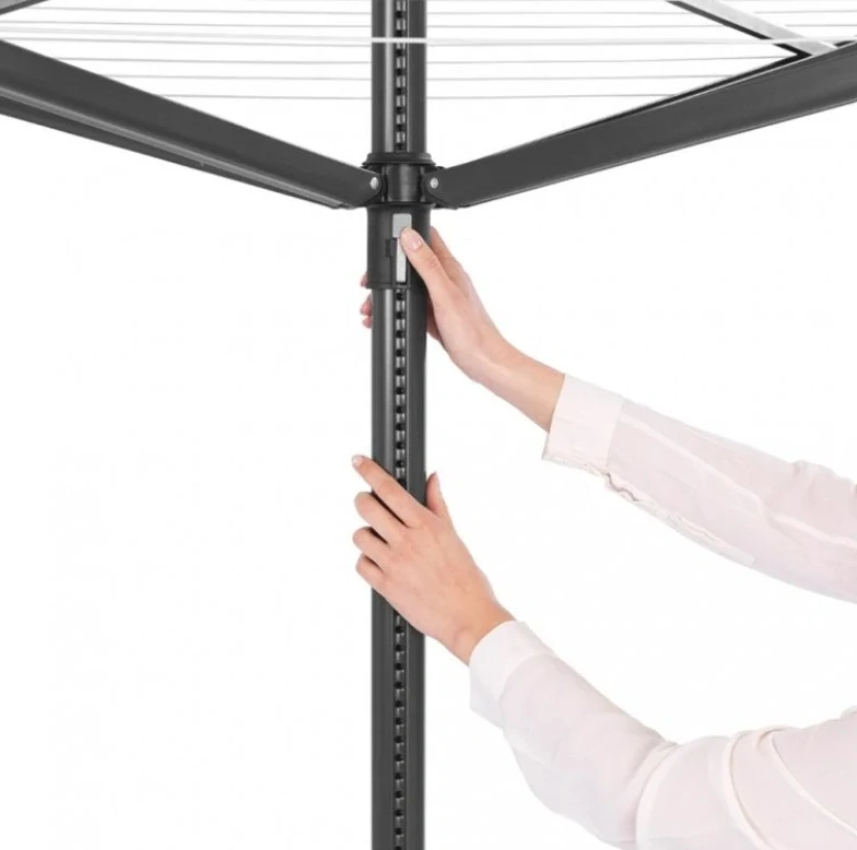 Brabantia Zahradní sušák LIFT O-Matic 50m antracitový (stojan, kryt, vak, kolíčky)