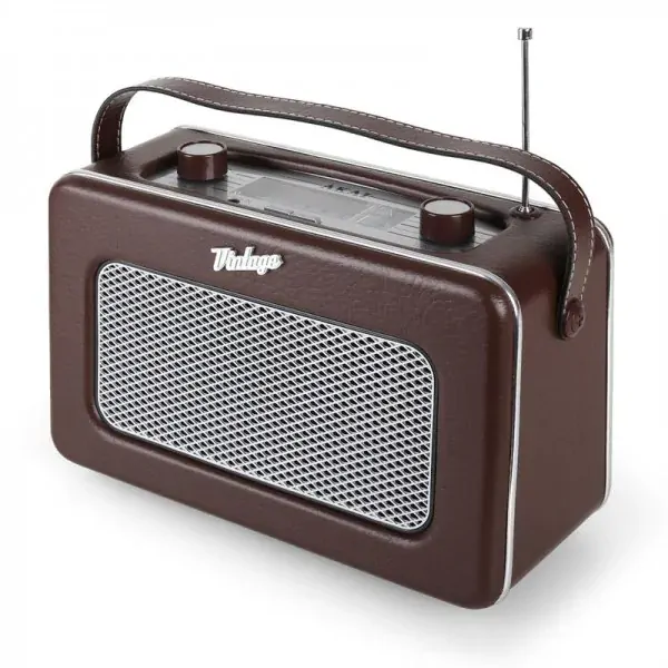 Rádio Akai APR 220, AUX, Vintage Retro, hnědé TOTÁLNÍ VÝPRODEJ