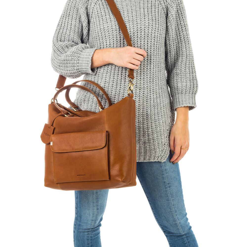 Kožená dámská kabelka Burkely Hobo Shopper hnědá 54614726 TOTÁLNÍ VÝPRODEJ