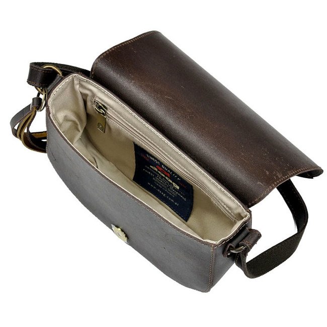 Dámská kožená crossbody kabelka tmavě hnědá Daag Jazzy Wanted 111 TOTÁLNÍ VÝPRODEJ