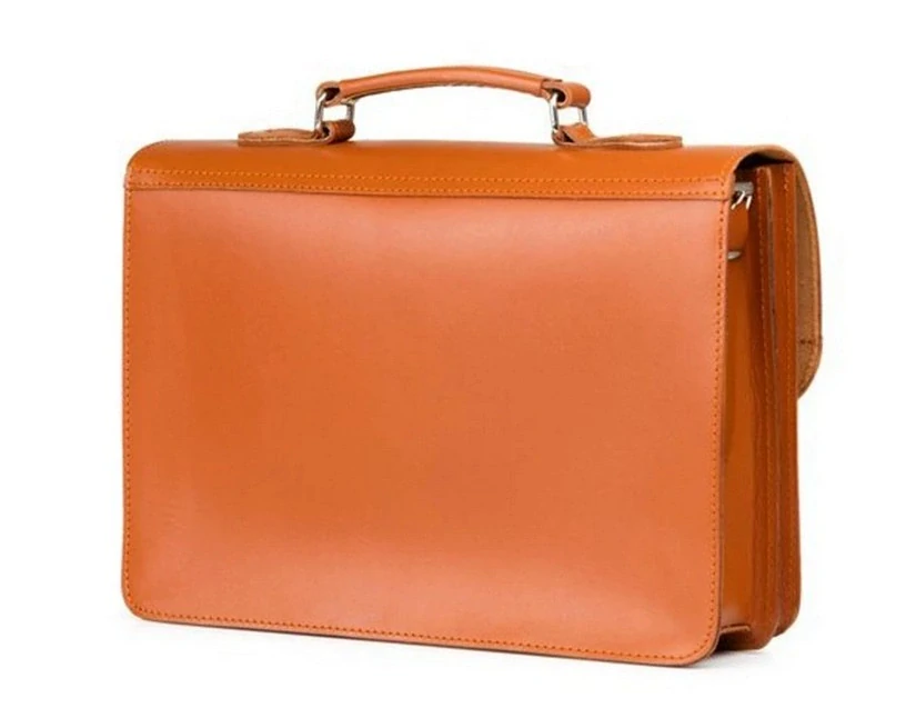 Kožená taška na notebook VOOC VINTAGE P112 unisex cognac TOTÁLNÍ VÝPRODEJ