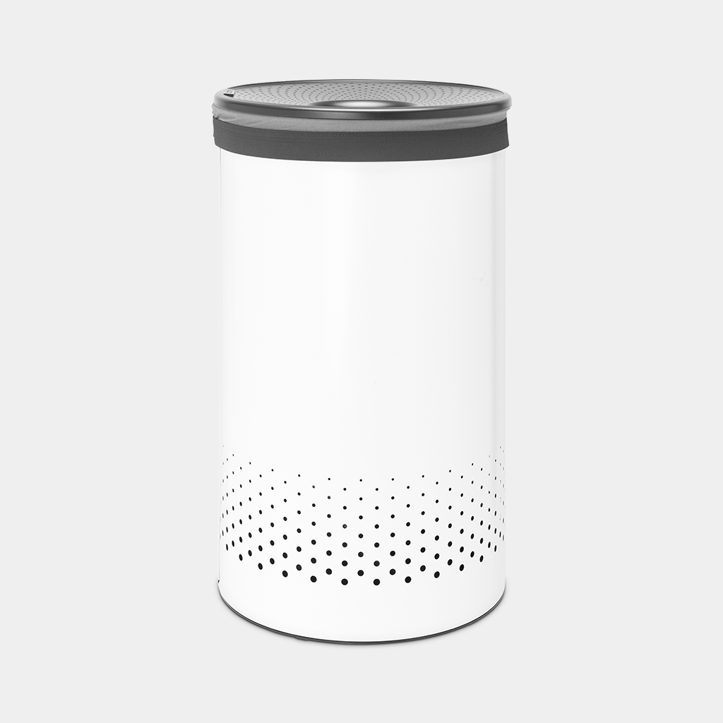 Brabantia Koš na prádlo - 60L bílý, šedé plastové víko