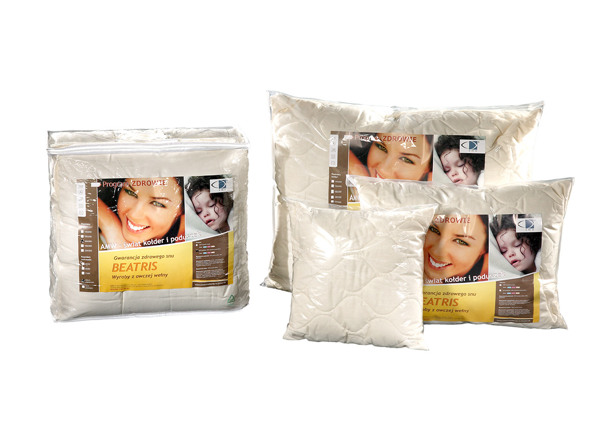 Polštář z ovčí vlny 70x80 cm krémový VÝPRODEJ