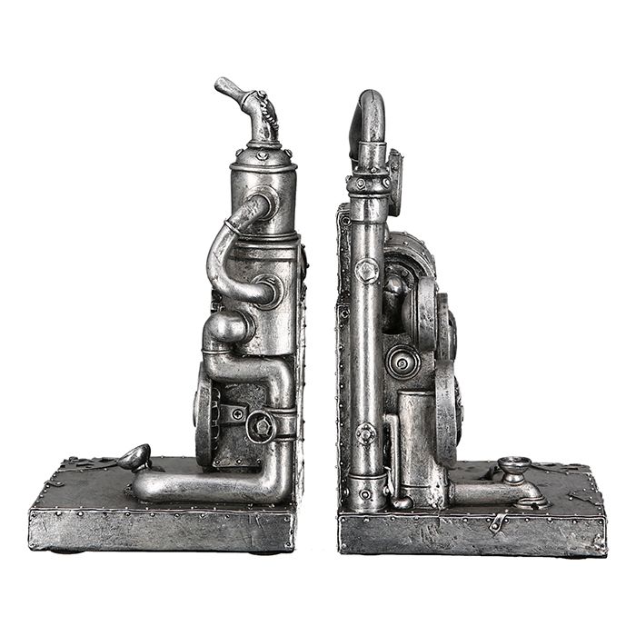 Zarážka na knihy Steampunk Stroj SET/2ks VÝPRODEJ