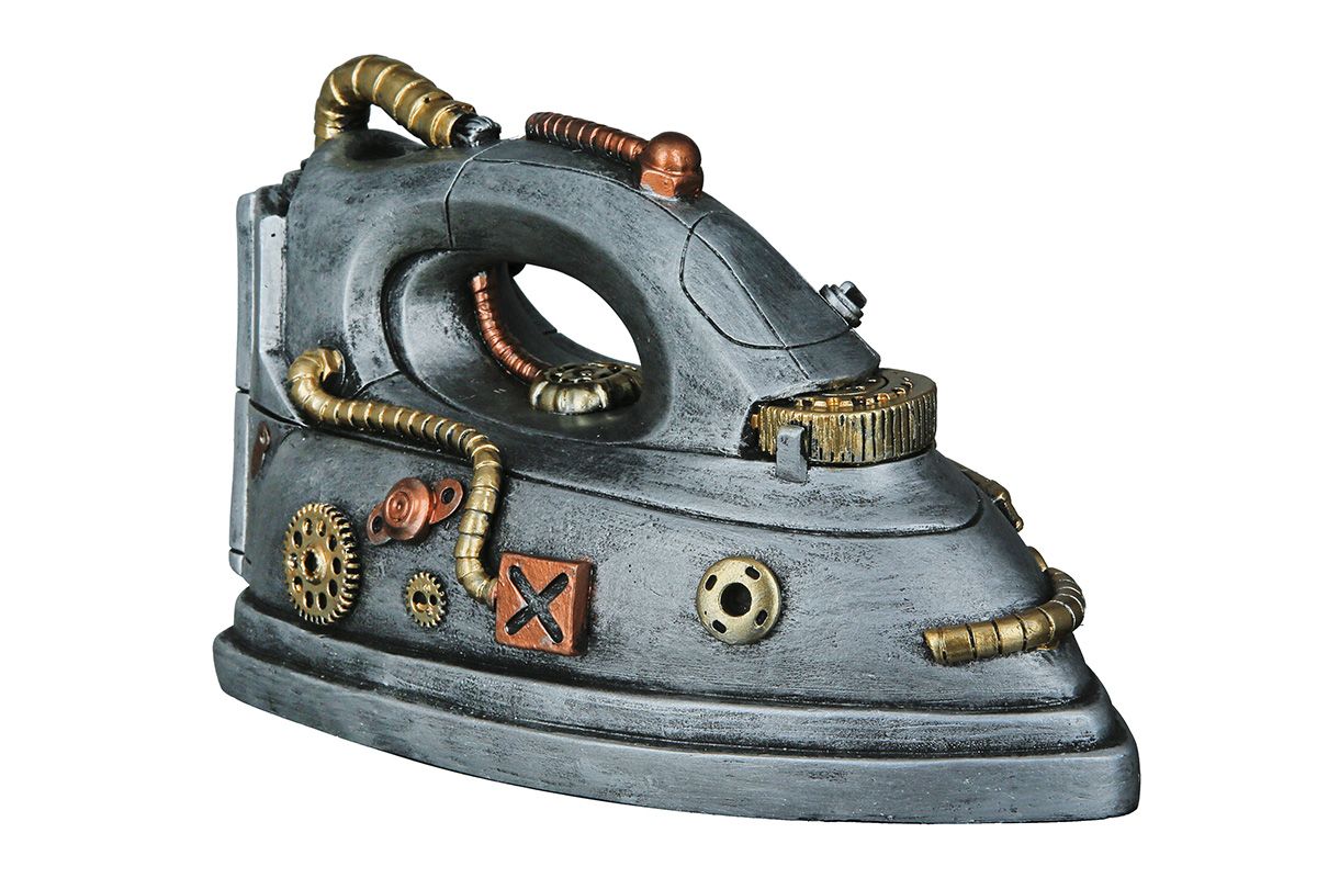 Zarážka na knihy Steampunk Žehlička SET/2ks VÝPRODEJ