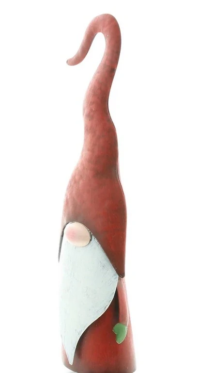 Kovová dekorační figurka Trpaslík červený VÝPRODEJ
