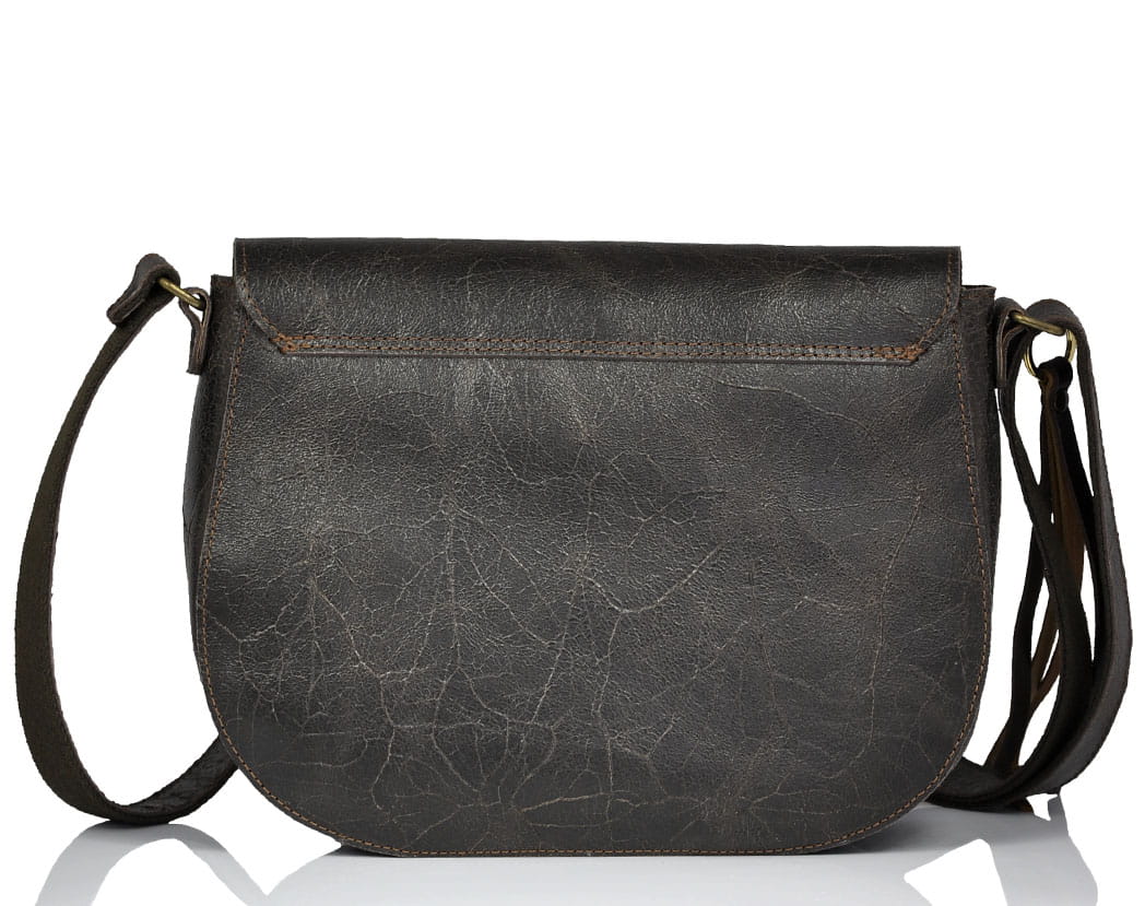 Dámská kožená kabelka přes rameno tmavě hnědá Daag Jazzy Wanted 112 TOTÁLNÍ VÝPRODEJ