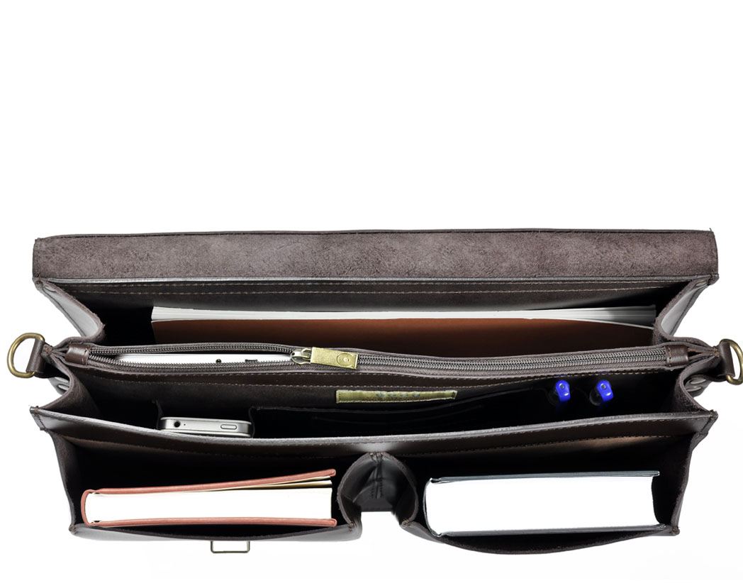 Pánská kožená taška přes rameno Daag Burn 17 tmavě hnědá TOTÁLNÍ VÝPRODEJ