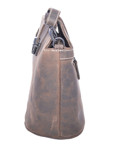 Dámská kožená crossbody taška Arrigo Lisa tmavě hnědá