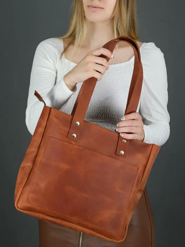 Kožená dámská kabelka shopper Berty Ariana hnědá TOTÁLNÍ VÝPRODEJ