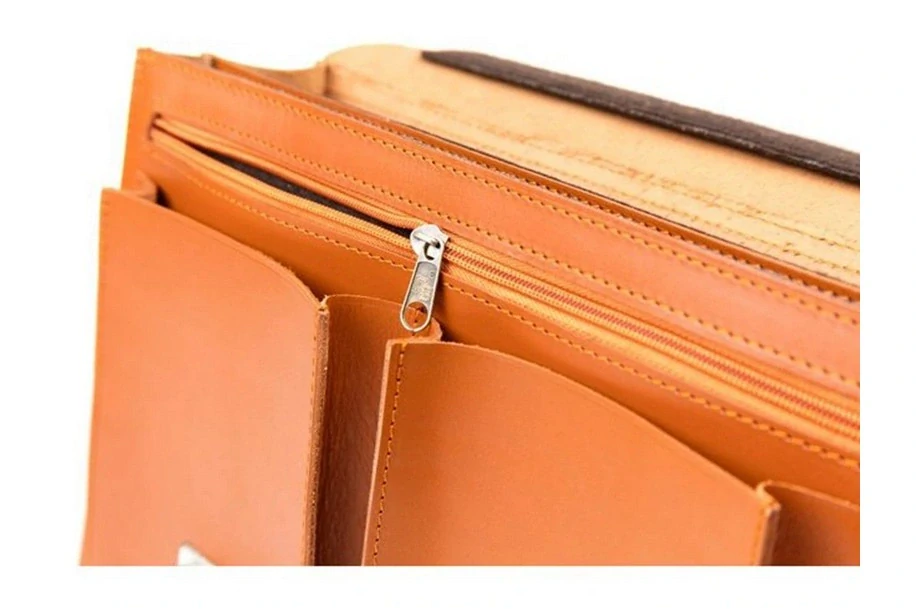Kožená taška na notebook VOOC VINTAGE P112 unisex cognac TOTÁLNÍ VÝPRODEJ