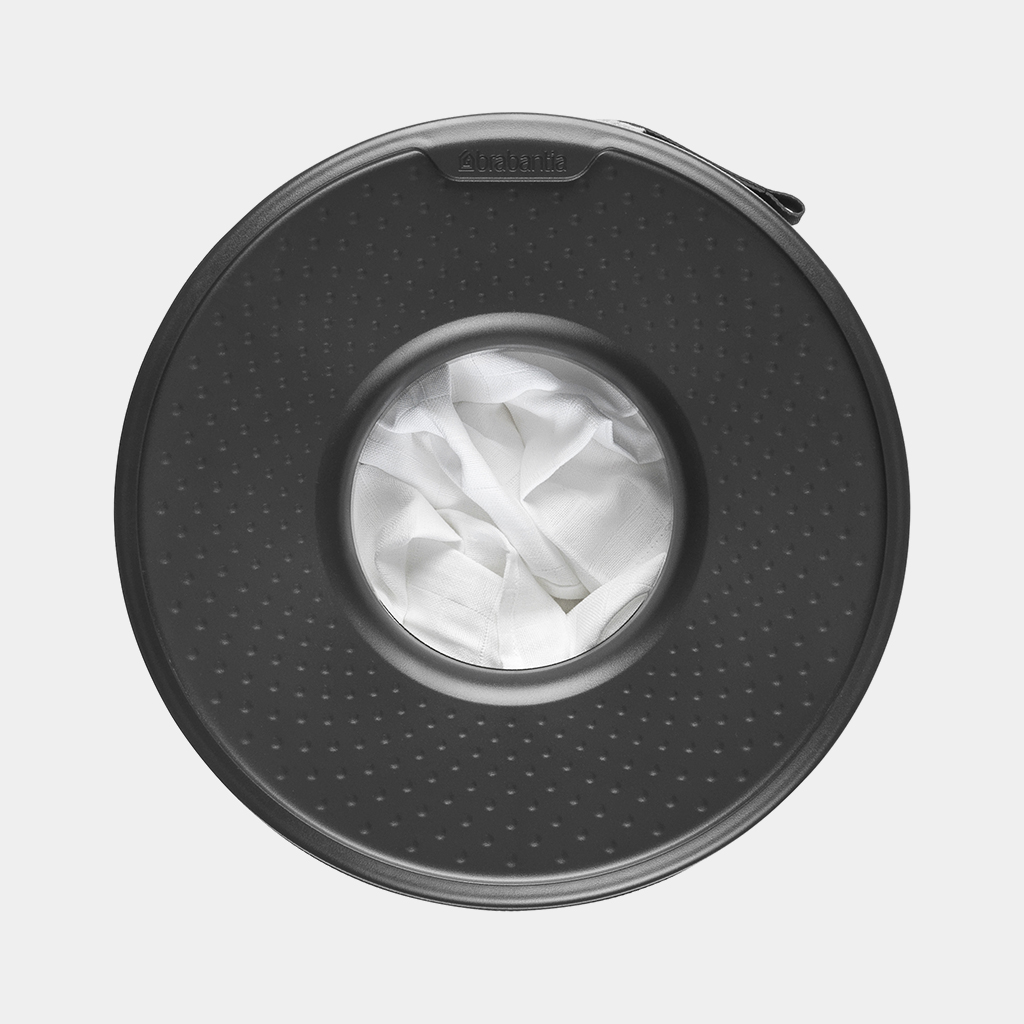 Brabantia Koš na prádlo-35L bílý, šedé plastové víko