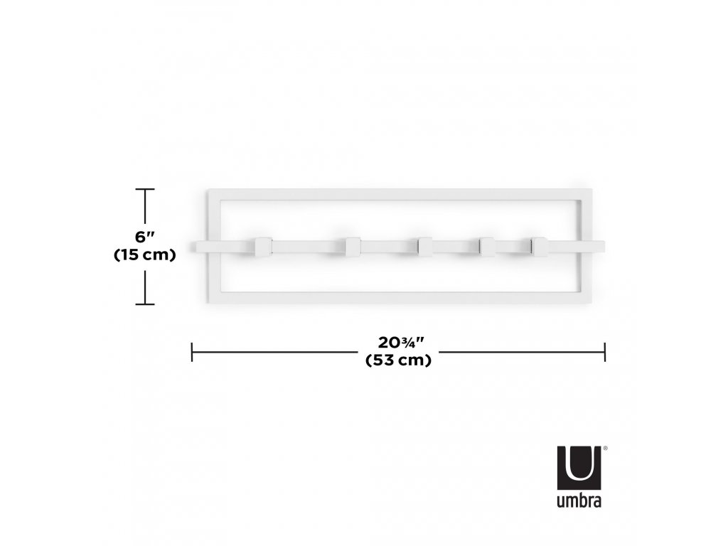 Umbra Věšák CUBIKO 5 HOOK bílý VÝPRODEJ
