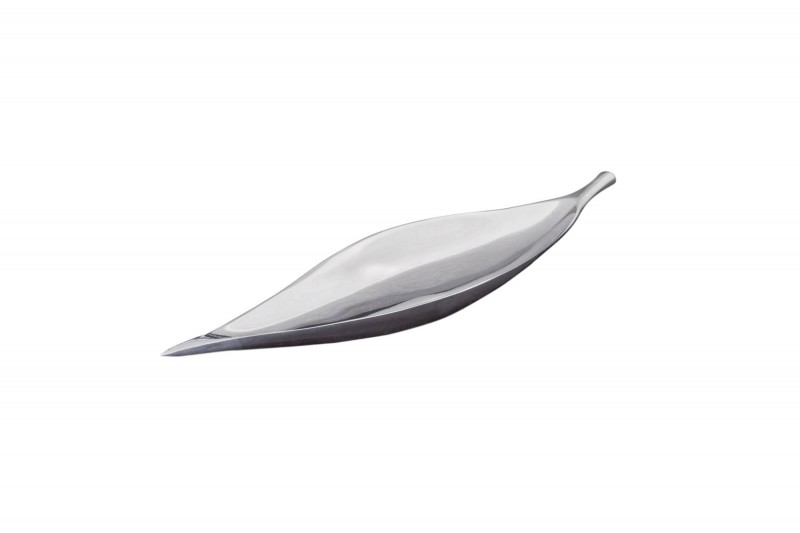 Invicta miska Leaf 41 cm stříbrná hliník