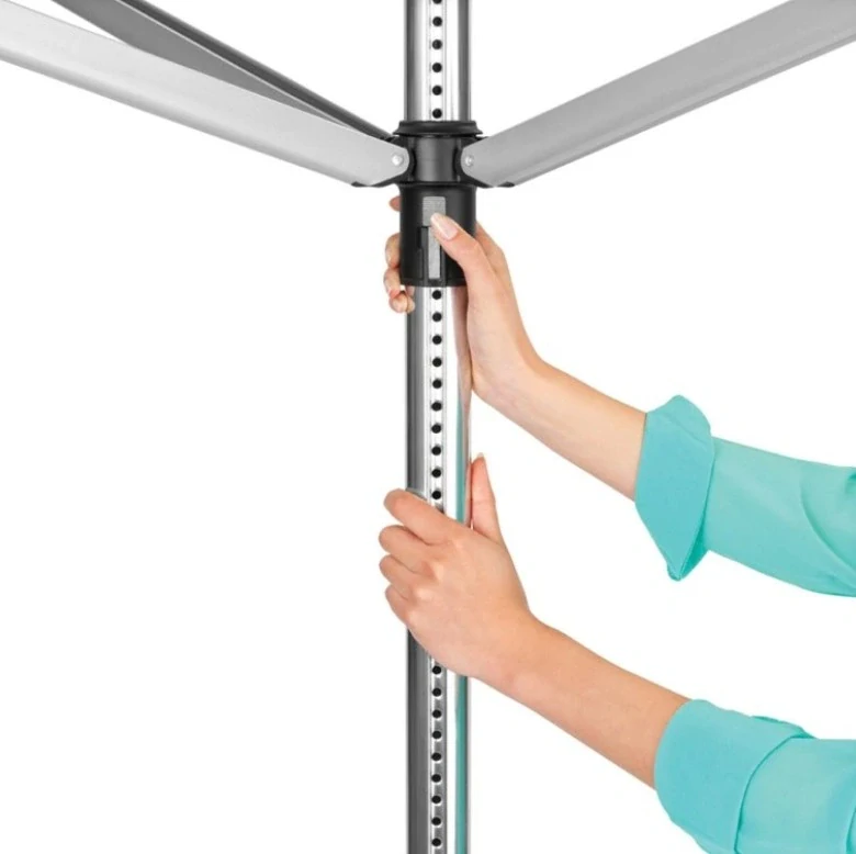 Brabantia Zahradní sušák LIFT-O-MATIC 50m šedý (kryt, kovový stojan do země)