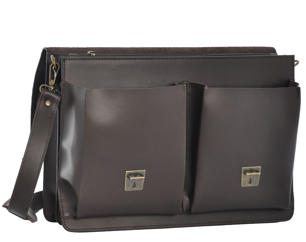 Pánská kožená taška přes rameno Daag Burn 17 tmavě hnědá TOTÁLNÍ VÝPRODEJ