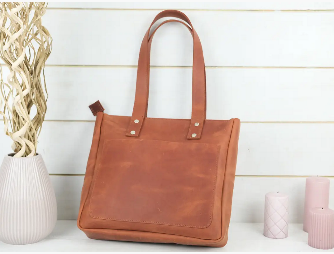 Kožená dámská kabelka shopper Berty Ariana hnědá TOTÁLNÍ VÝPRODEJ