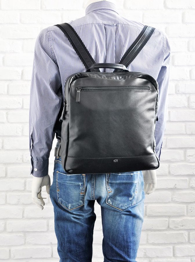 Pánský kožený batoh černý Daag Albedo 3 Laptop 14'' TOTÁLNÍ VÝPRODEJ