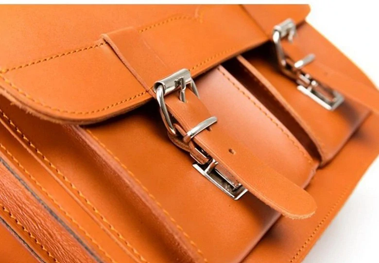 Kožená taška na notebook VOOC VINTAGE P112 unisex cognac TOTÁLNÍ VÝPRODEJ