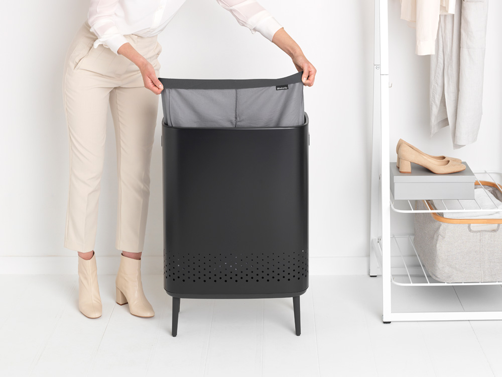 Brabantia Bo koš na prádlo - 2 x 45 L matně černý VÝPRODEJ