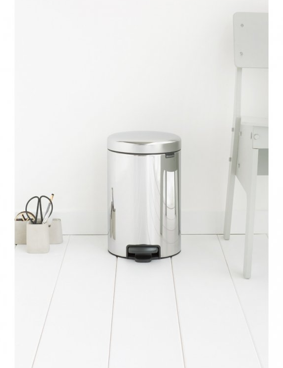 Brabantia Pedálový odpadkový koš newIcon - 12 L, lesklá ocel