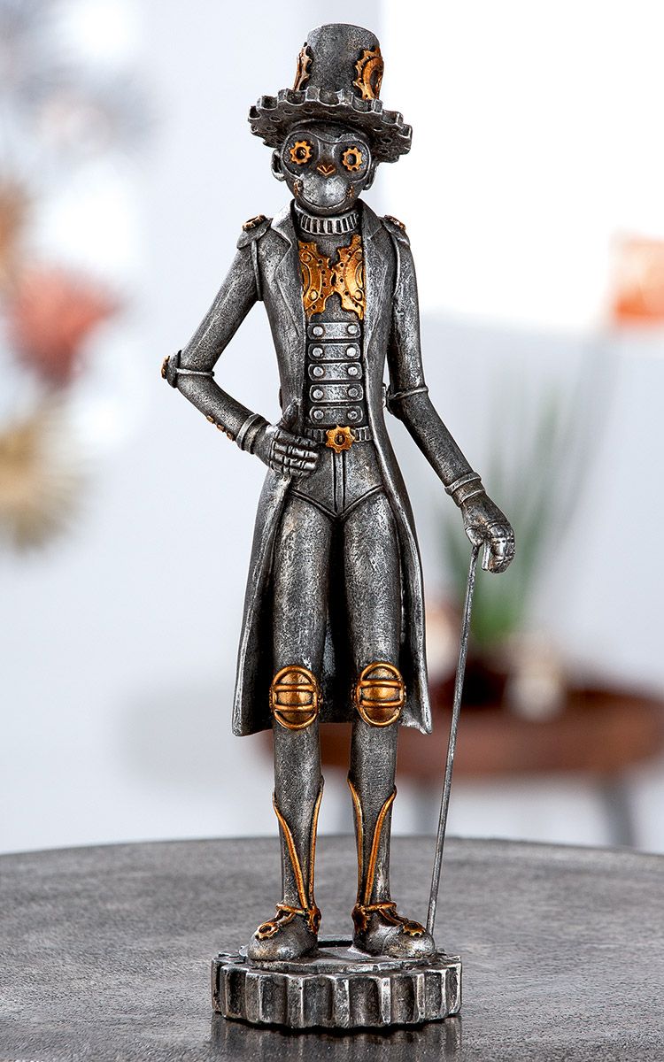 Dekorační soška Steampunk Stojící Opice 35 cm VÝPRODEJ
