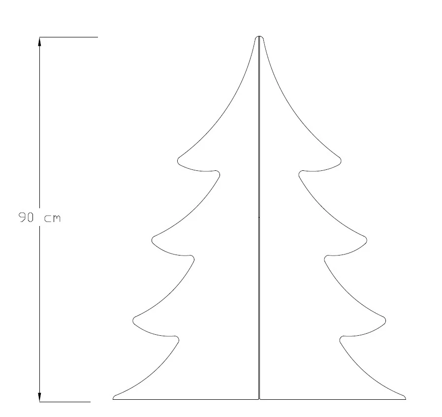 Kovová zahradní dekorace Stromek 3D velký 110 cm corten