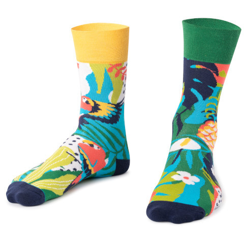 Veselé ponožky TODO SOCKS Papoušek vel.43-46 TOTÁLNÍ VÝPRODEJ