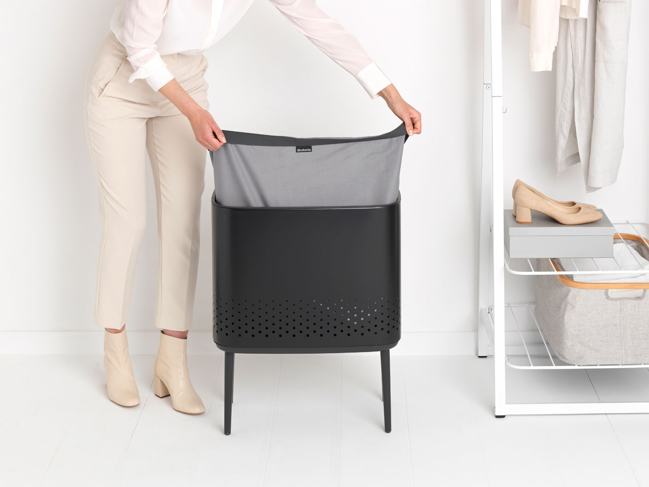 Brabantia Bo koš na prádlo - 60 L matně černý