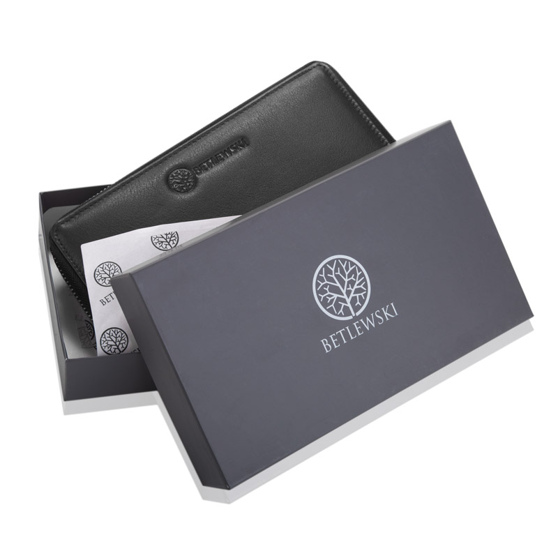 Dámská kožená peněženka s RFID červená na zip Betlewski Softly TOTÁLNÍ VÝPRODEJ