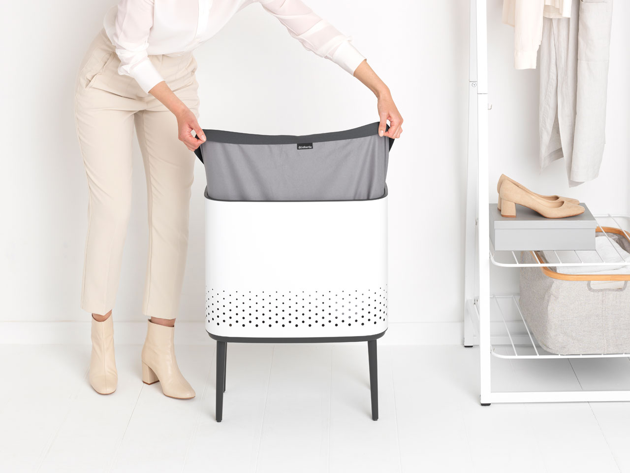 Brabantia Bo koš na prádlo - 60 L bílý