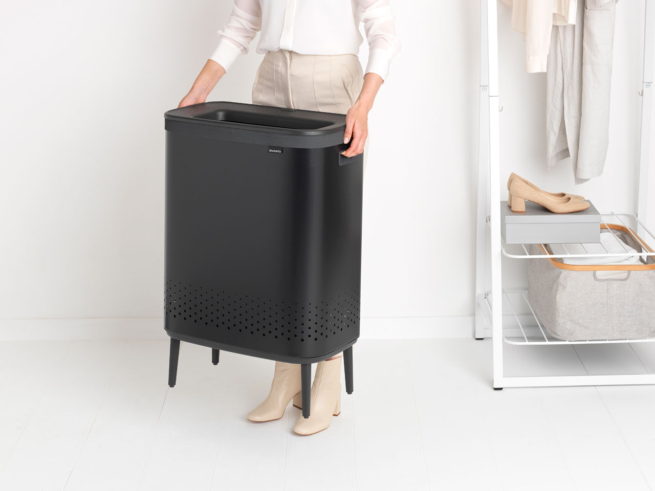 Brabantia Bo koš na prádlo - 2 x 45 L matně černý VÝPRODEJ