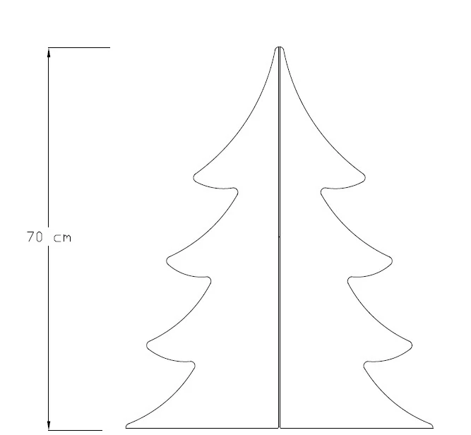 Kovová zahradní dekorace Stromek 3D menší 70 cm corten