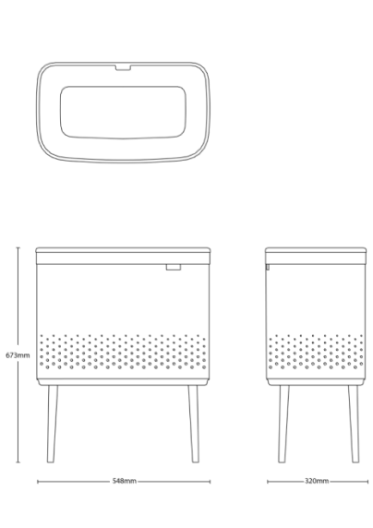 Brabantia Bo koš na prádlo - 60 L bílý