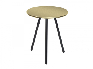 Kovový odkládací stolek Disc zlatý Leitmotiv VÝPRODEJ