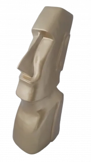 Socha Hlava Moai zlatá 75 cm