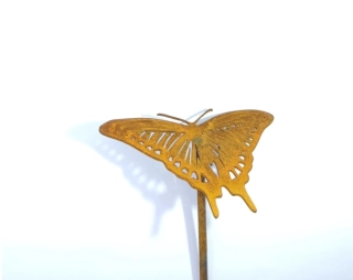 Zahradní kovový zápich corten Motýl rezavý 40 cm