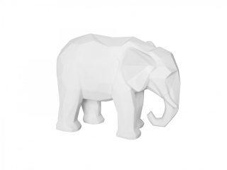 Dekorativní soška Origami Elephant bílá matná Present Time VÝPRODEJ
