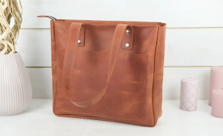 Kožená dámská kabelka shopper Berty Ariana hnědá TOTÁLNÍ VÝPRODEJ