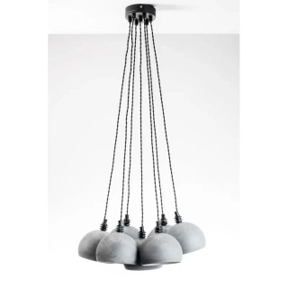 Závěsné svítidlo Tester 7L beton a černá