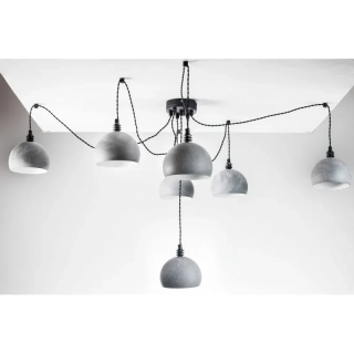 Závěsné svítidlo SPIDER Tester 7 LP beton černá