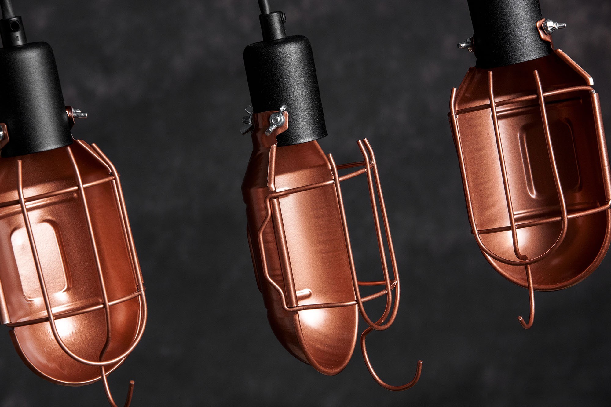 Závěsné svítidlo loftové MECHANICAL 3 měděné